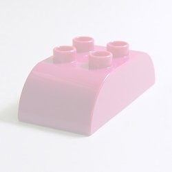 画像1: 6381399【Magenta】デュプロ 2x4ダブルカーブブリック 1個