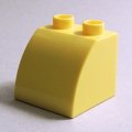 6295010【Bright Light Yellow】デュプロ 2x2x1.5カーブブリック 1個