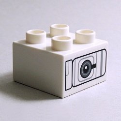 画像1: 6386640【White】デュプロ 2x2ブリック(機械) 1個