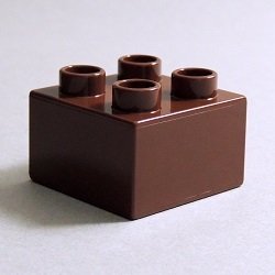 画像1: 6390099【Reddish Brown】デュプロ 2x2ブリック 1個