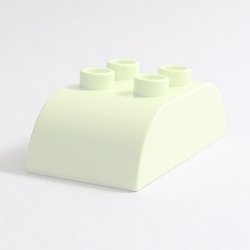 画像1: 6294207【Yellowish Green】デュプロ 2x4ダブルカーブブリック 1個