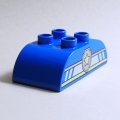 6374784【Blue】デュプロ 2x4ダブルカーブブリック(警察-その2) 1個