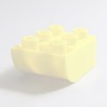 6376190【Vibrant Yellow】デュプロ 2x3逆カーブブリック 1個