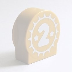 画像1: 6420880【Pearl Gold】デュプロ 1x3x2〇ブリック(コイン,数字の2) 1個