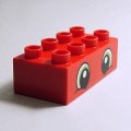 6213265【Red】デュプロ 2x4ブリック(め) 1個