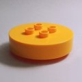 6425545【Blight Light Orange】デュプロ 4x4円形ブリック 1個