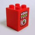 わけあり 6136472【Red】デュプロ 2x2x2ブリック(イチゴジャム) 1個