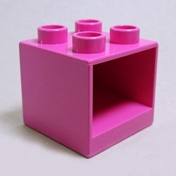 画像1: わけあり 4548542【Dark Pink】デュプロ 2x2x1.5キャビネット 1個