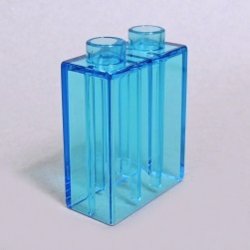 画像1: わけあり 4164500,6055533,6210314【Trans-Light Blue】デュプロ 1x2x2ブリック 1個