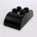 わけあり 6070778【Black】デュプロ 2x4ダブル・カーブブリック 1個