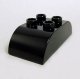 わけあり 6070778【Black】デュプロ 2x4ダブル・カーブブリック 1個