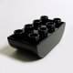 わけあり 6171860【Black】デュプロ 2x4逆ダブルカーブブリック 1個