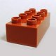 わけあり 4158386【Dark Orange】デュプロ 2x4ブリック 1個