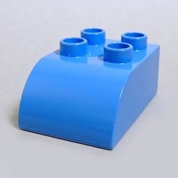 画像1: わけあり 4541728【Medium Blue】デュプロ 2x3カーブブリック 1個