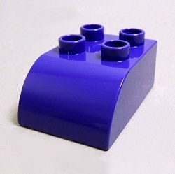 画像1: わけあり 6062365【Dark Purple】デュプロ 2x3カーブブリック 1個