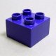 わけあり 6028109【Dark Purple】デュプロ 2x2ブリック 1個