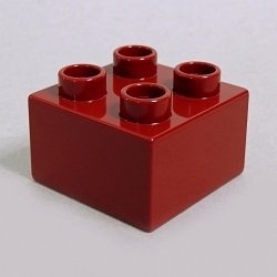 画像1: わけあり 4541375【Dark Red】デュプロ 2x2ブリック 1個