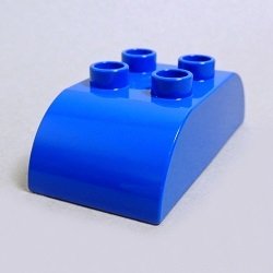 画像1: わけあり 6138928【Blue】デュプロ 2x4ダブルカーブブリック 1個