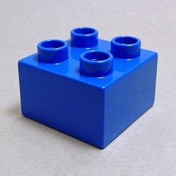画像1: わけあり 343723【Blue】デュプロ 2x2ブリック 1個