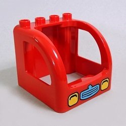 画像1: わけあり 6136541【Red】デュプロ 4x4フロントの部品 1個