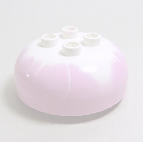 画像1: 4644204【Bright Pink＋White】デュプロ 4x4半球ブリック 1個