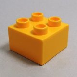 画像: 4226194【Bright Light Orange】デュプロ 2x2ブリック 1個