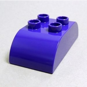 画像: 6021023【Dark Purple】デュプロ 2x4ダブルカーブブリック 1個
