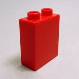 画像: 6040230【Red】デュプロ 1x2x2ブリック 1個