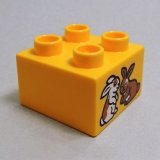 画像: 6056437【Bright Light Orange】デュプロ 2x2ブリック(ウサギ) 1個