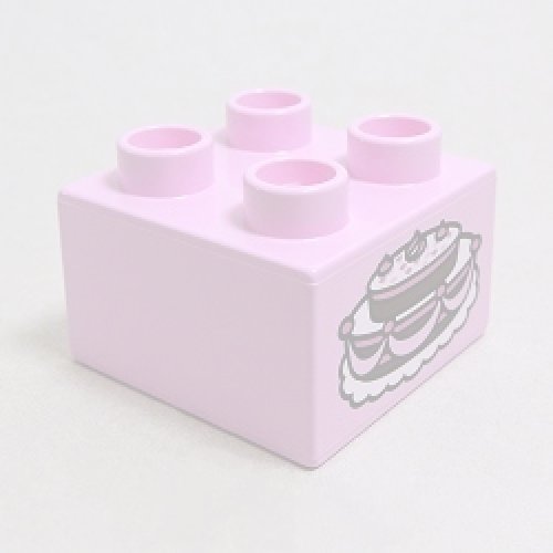 画像1: 6056423【Bright Pink】デュプロ 2x2ブリック(ケーキ) 1個