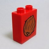 画像: 6040287【Red】デュプロ 1x2x2ブリック(ココナッツ) 1個