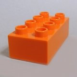 画像: 4158403【Orange】デュプロ 2x4ブリック 1個