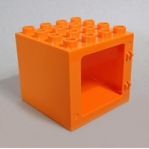 画像: 6020660,6097823【Orange】デュプロ 4x4x3窓枠 1個