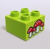 画像: 6099452【Lime】デュプロ 2x2ブリック(きのこ) 1個