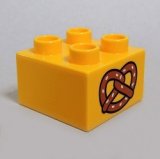 画像: 6058140【Bright Light Orange】デュプロ 2x2ブリック(プレッツェル) 1個