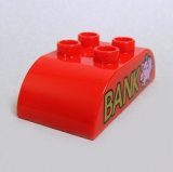 画像: 6056614【Red】デュプロ 2x4ダブルカーブブリック(BANK) 1個