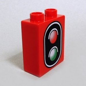 画像: 6040271【Red】デュプロ 1x2x2ブリック(信号機) 1個