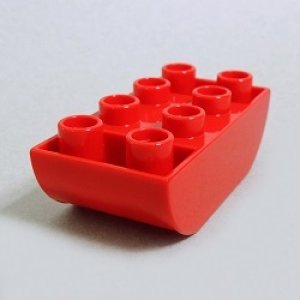 画像: 4651503【Red】デュプロ 2x4逆ダブルカーブブリック 1個