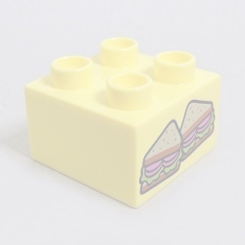 画像1: 6099425【Bright Light Yellow】デュプロ 2x2ブリック(サンドウィッチ) 1個