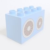 画像: 4505671【Medium Blue】デュプロ 2x4x2ブリック(〇が2つ) 1個
