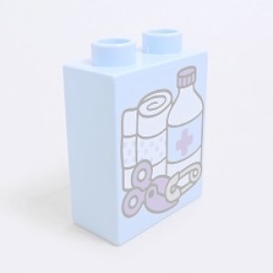 画像: 6149608【Bright Light Blue】デュプロ 1x2x2ブリック(器具) 1個