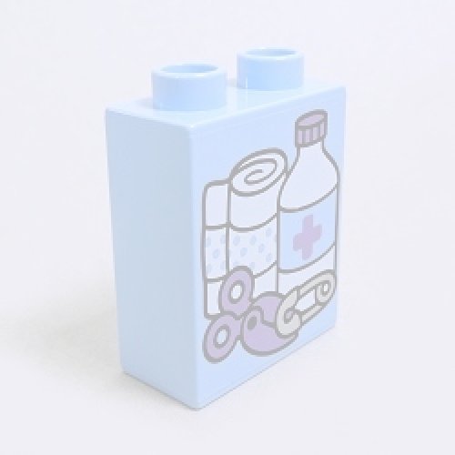 画像1: 6149608【Bright Light Blue】デュプロ 1x2x2ブリック(器具) 1個