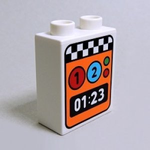 画像: 6187667【White】デュプロ 1x2x2ブリック(自動車レースの機械) 1個