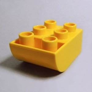 画像: 6167549【Yellow】デュプロ 2x3逆カーブブリック 1個