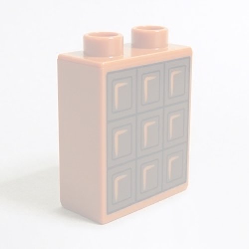 画像1: 6225465【Dark Orange】デュプロ 1x2x2ブリック(チョコレート) 1個