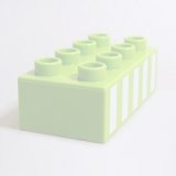 画像: 6225462【Lime】デュプロ 2x4ブリック(ストライプ) 1個