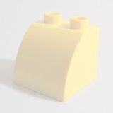 画像: 6249889【Yellow】デュプロ 2x2x1.5カーブブリック 1個