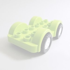 画像: 6249882【Lime】デュプロ 2x6カーベース(White Wheels) 1個