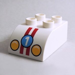 画像: 6217871【White】デュプロ 2x3カーブブリック(車のフロント) 1個