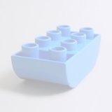 画像: 6294943【Dark Azure】デュプロ 2x4逆ダブルカーブブリック 1個